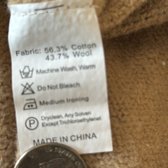 Mixed Tan Keiledescope Print Cotton & Wool Dolman Plus Size Sweater Size XXL - Picture 9 of 13